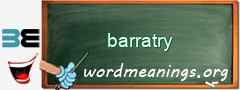 WordMeaning blackboard for barratry